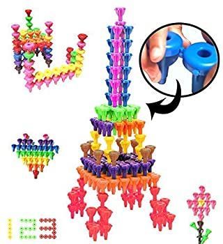 幼児用おもちゃキッズ|教育の構築ブロック'スナップu0026ロック' Tinkerおもちゃゲームポーンの2、3、4年Old Boys and Girls ( 64?PC /旅行バックパ