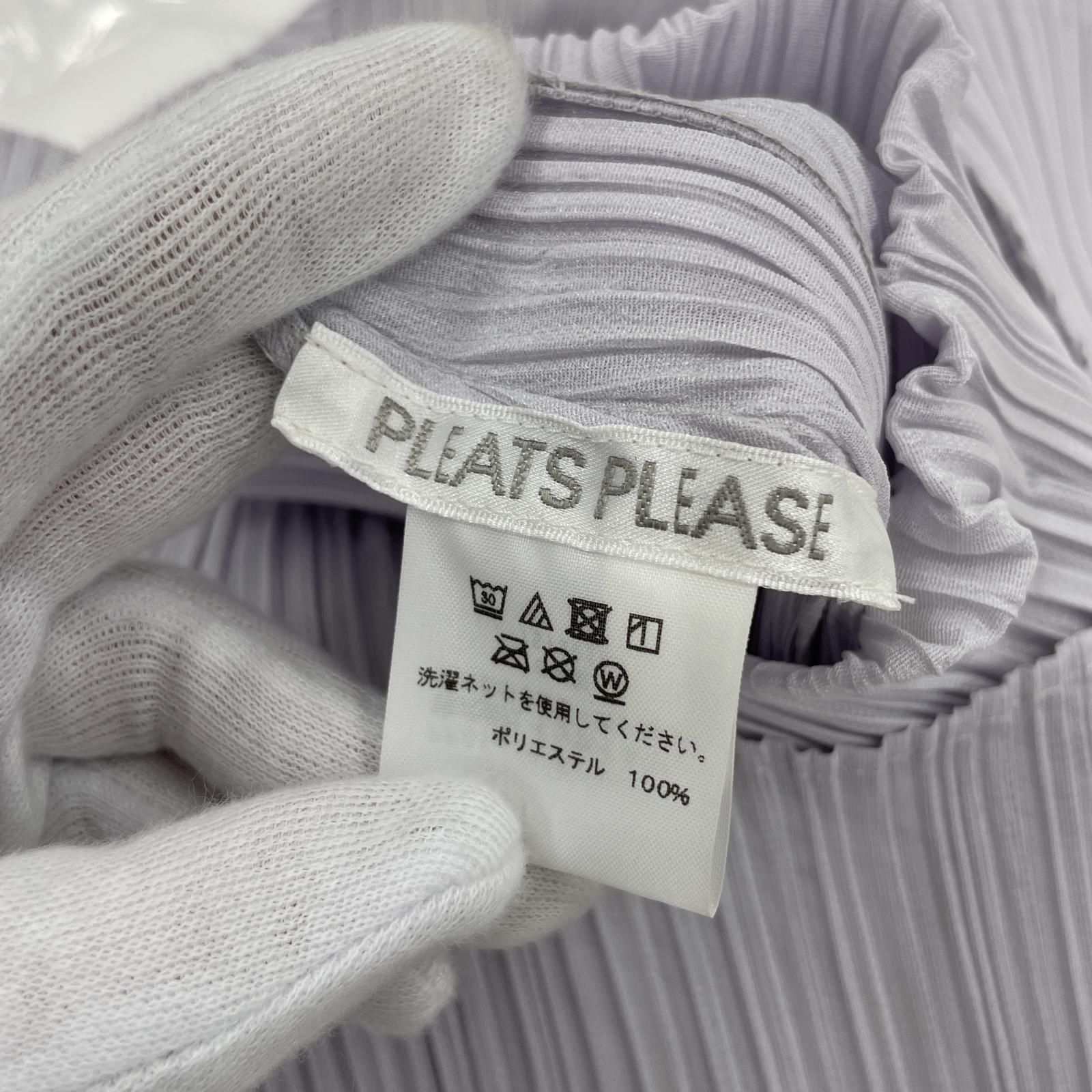 プリーツプリーズ　長袖ワンピース ラベンダー PLEATS PLEASE ISSEY プリーツプリーズ イッセイミヤケ