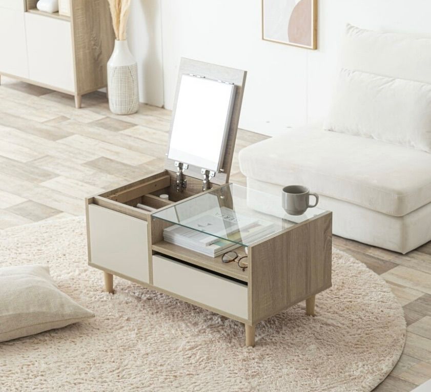 ディスプレイ収納付き ドレッサー テーブル 2way