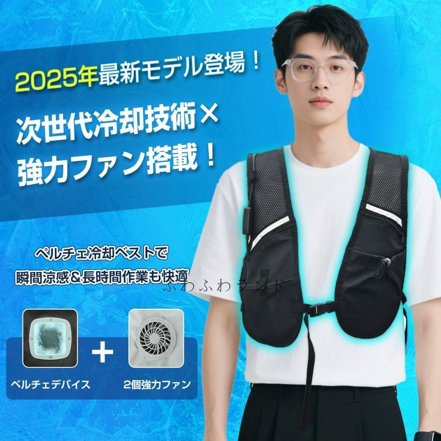 冷却ベスト ペルチェベスト 冷却プレート 空調作業服 ファン付き