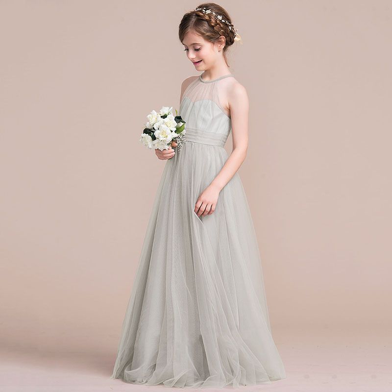 エコな ♥ 子供 ドレス 発表会 こども 子供ドレス ドレス ロングドレス グレー 中学生 上品 輝き 結婚式 豪華 高校生 子ども キッズ ドレス 発