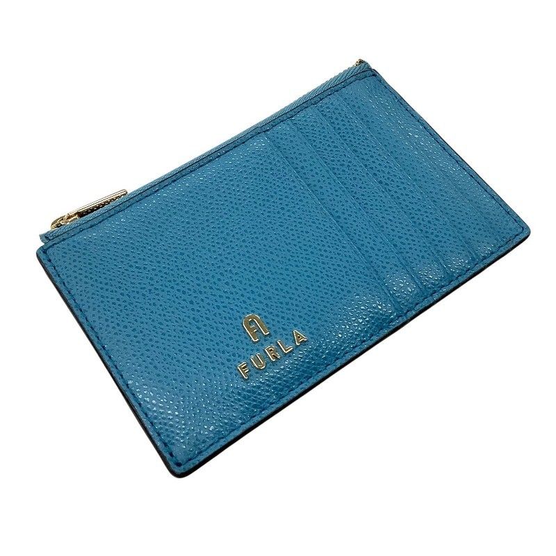 FURLA フルラ カードケース カメリア フラグメントケース ブルー 保存 