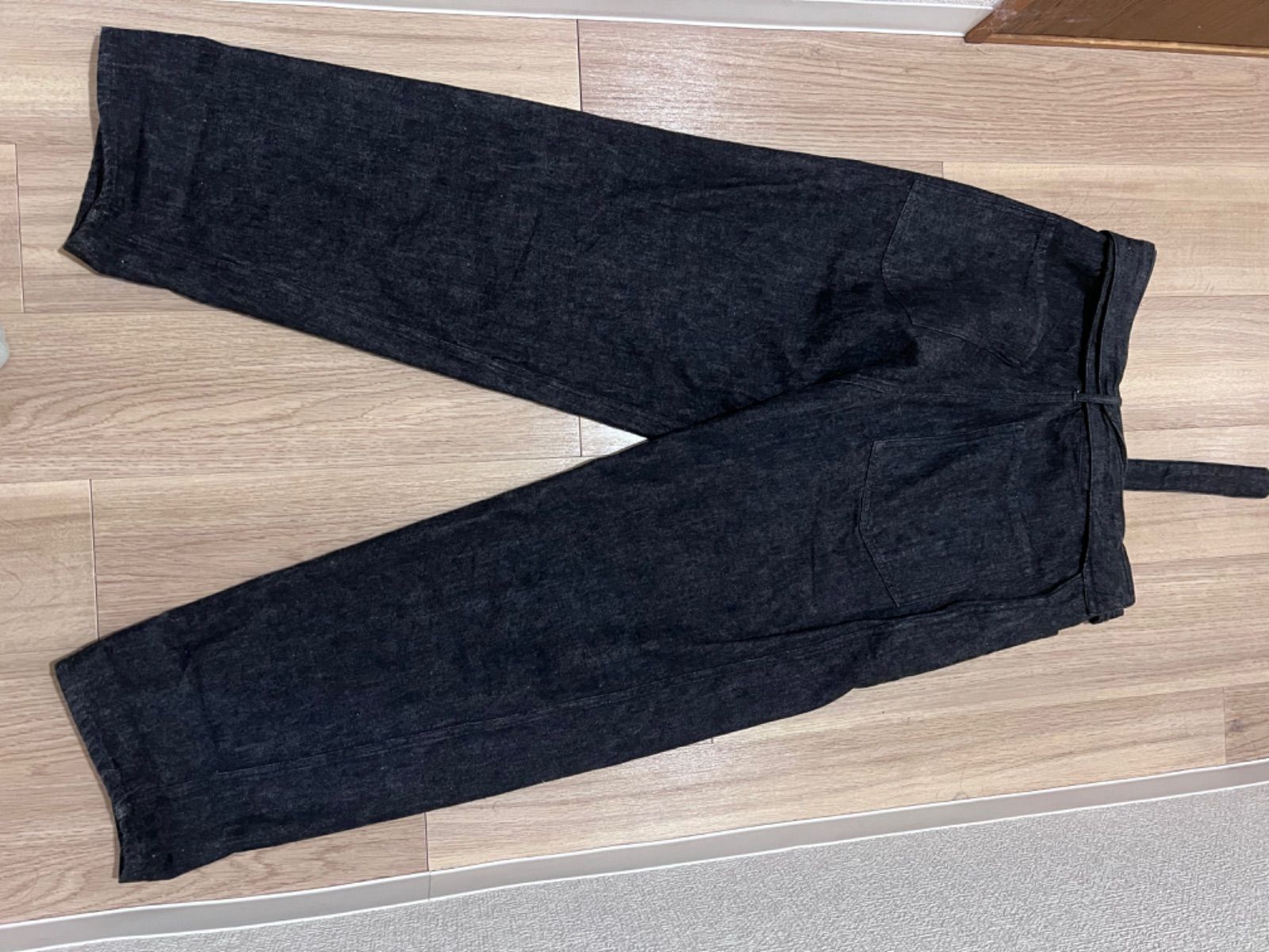 comoli コモリベルテッドデニム size2 21AW ブラックエクリュ - メルカリ