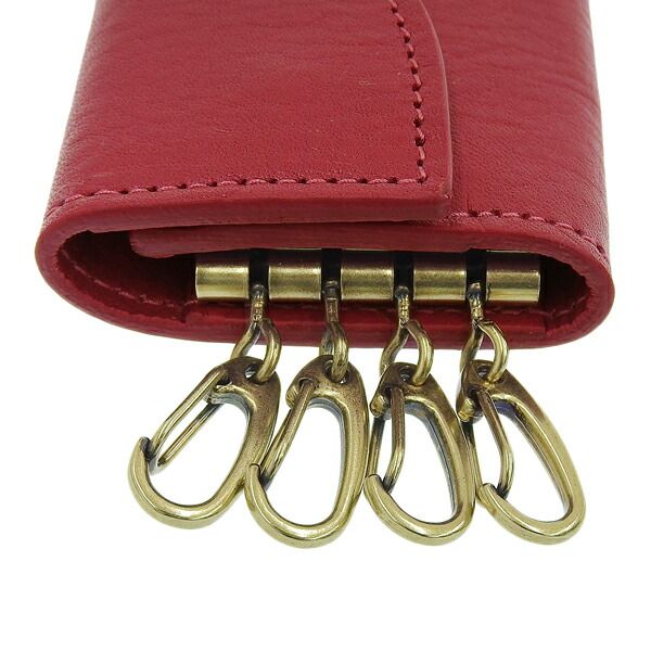 イルビゾンテ IL BISONTE レザー キーケース OLIVETA KEY CASE CHERRY  