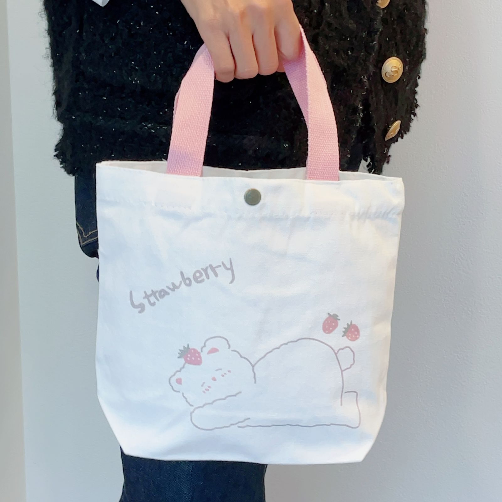 ミニートートお出掛けBAG キャンバス布 小さめ【２柄あり】＃文京堂