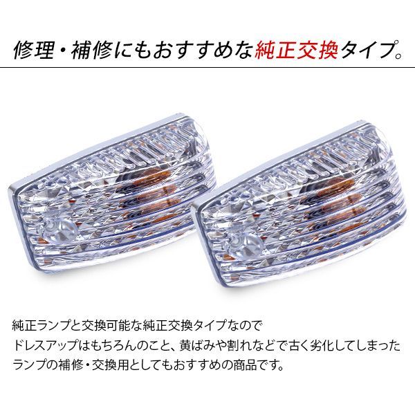 日野 17プロフィア レンジャー サイドマーカー クリアとカバーのセット 日野自動車 日野 17プロフィア 17レンジャー デュトロ ドア