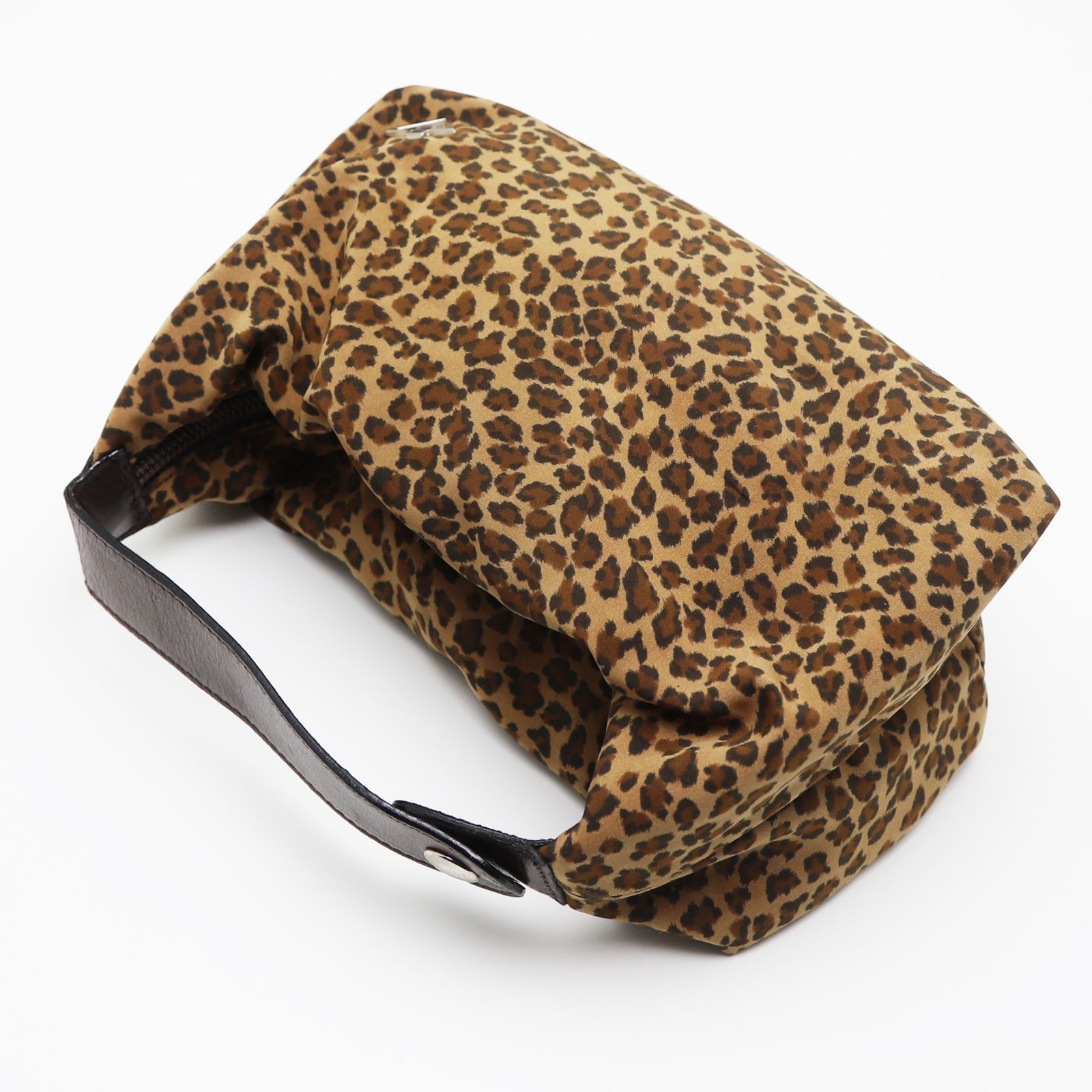 ボッテガ ヴェネタ レオパード 豹柄 ミニ リストレット ポーチ ブラウン