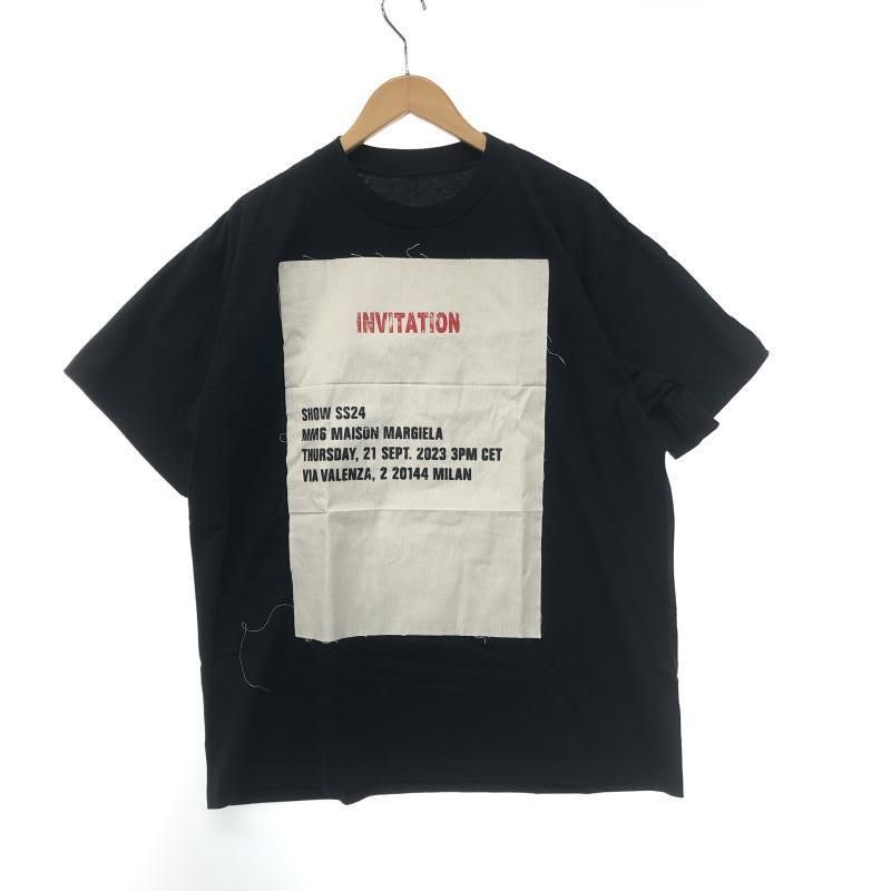 中古】MM6 24SS INVITATION Tシャツ XS ブラック マルタンマルジェラ  