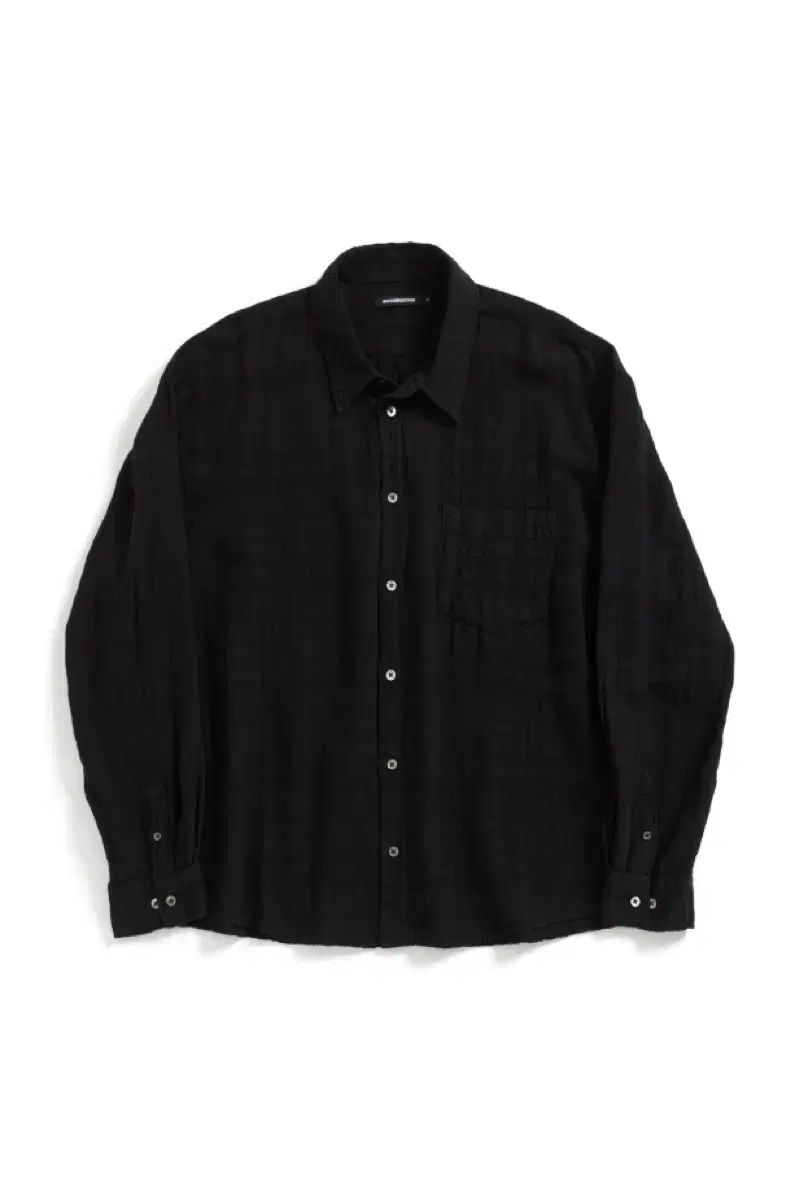 HATCHINGROOM Classic Shirt Gauze Stripe black