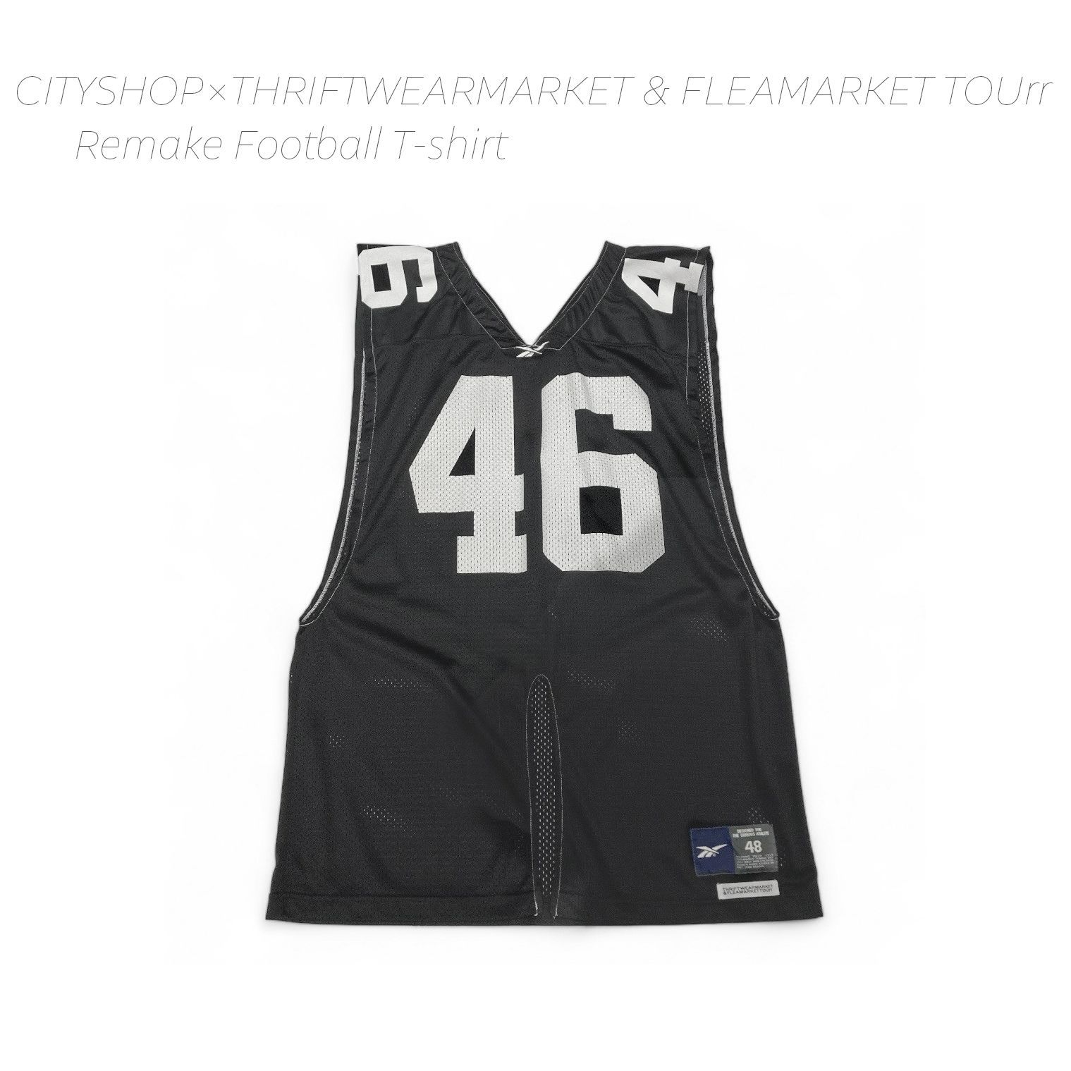 CITYSHOP×THRIFTWEARMARKET & FLEAMARKET TOUrr TWM-C0205 リメイクフットボールT レディース  ブラック FREE - メルカリ