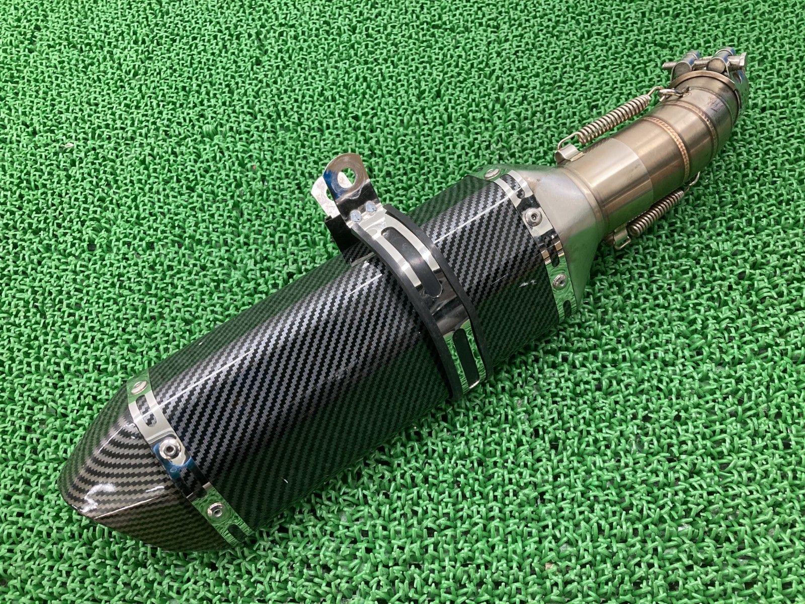 KOライトニング製NINJA250 Z250 サイレンサーマフラー 社外 バイク 部品 EX250L M ER250C D ニンジャ250 ステン 【中古】 66 KOライトニング製NINJA250 Z250 サイレンサーマフラー 社外 バイク