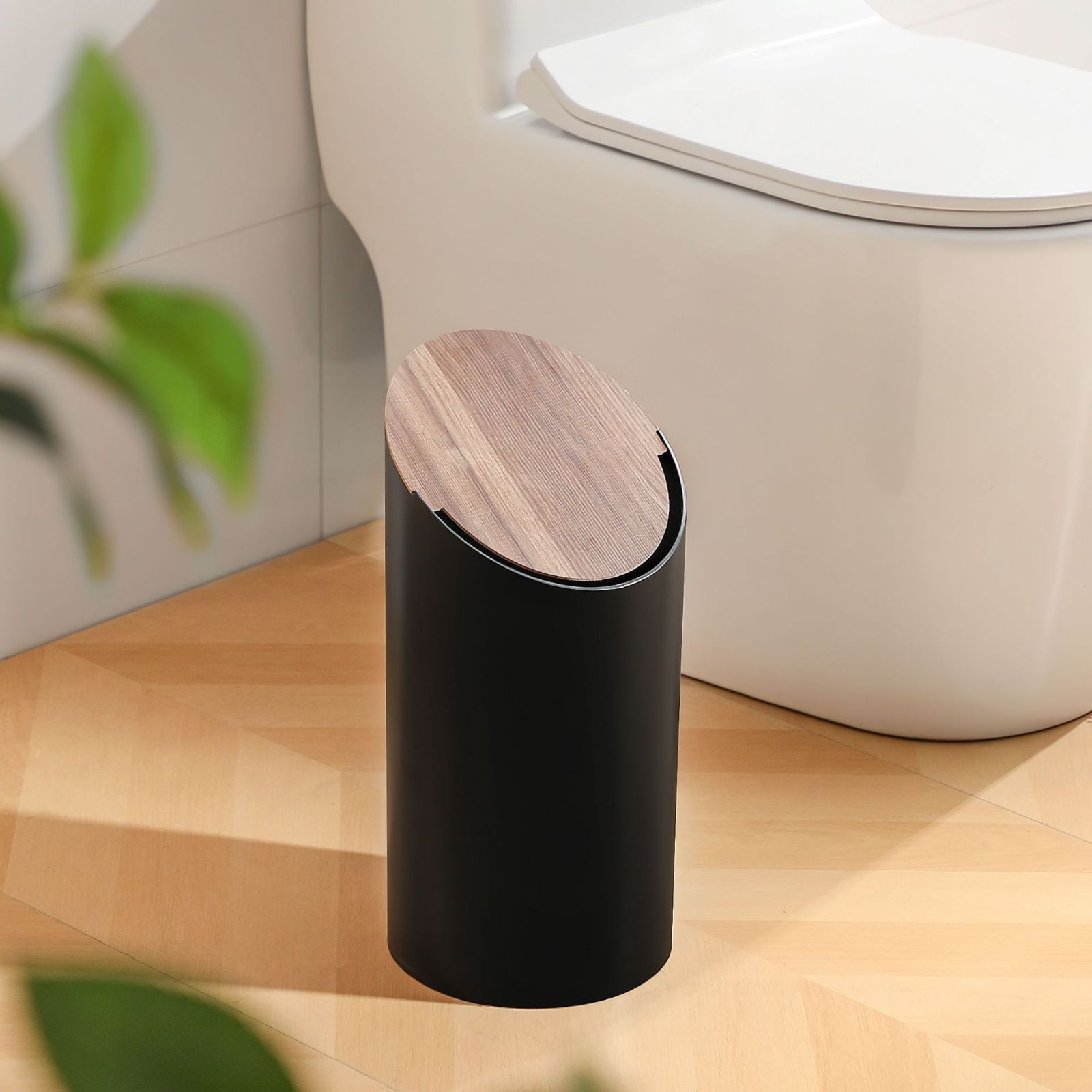 ゴミ箱 円形 蓋つき 回る蓋 ホワイト ブラック 9L シンプル 多機能 ゴミ箱 トラッシュボックス 円形 蓋つき 回る蓋 カラー