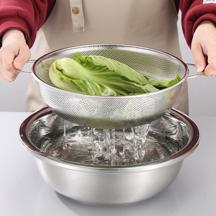 ステンレス製調理用ボウル22個 ステンレスボウルザル２個セット ステンレスボウル＆ザル2点セット キッチン 調理 用具 用品 ざる