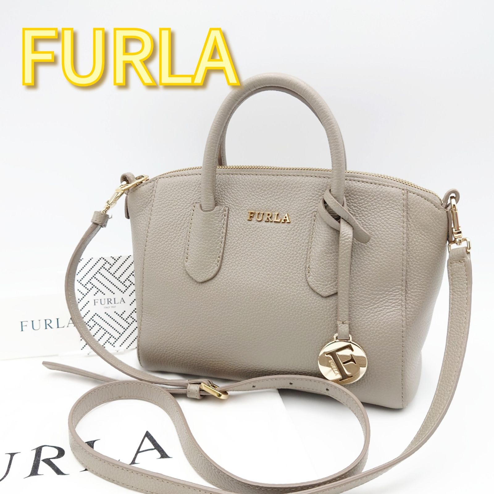 ✨未使用級✨フルラ ミアステラ ショルダーバッグ グリーン レザー 