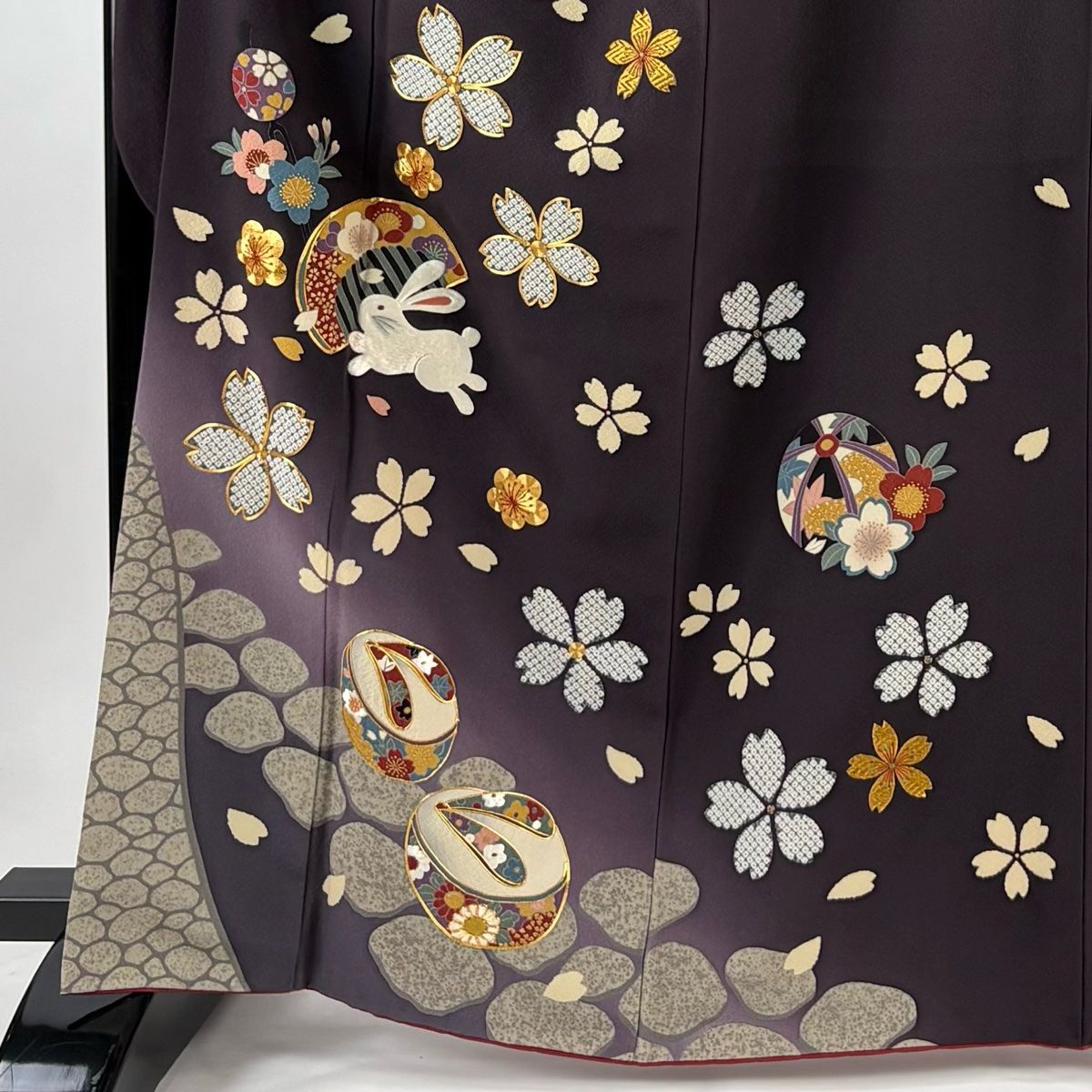N-363◇美品 正絹 金糸刺繍 トールサイズ 手縫い仕立て 成人式 振袖 N-362◇美品 正絹 金糸刺繍 トールサイズ 手縫い仕立て 成人式