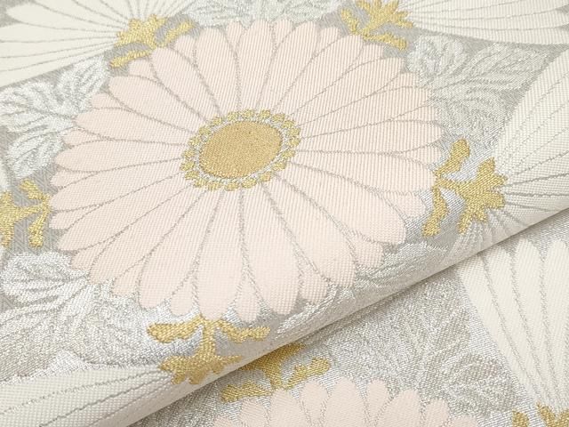 平和屋本店□最高級 人間国宝 北村武資 六通柄袋帯 煌彩錦 五稜菊紋 金