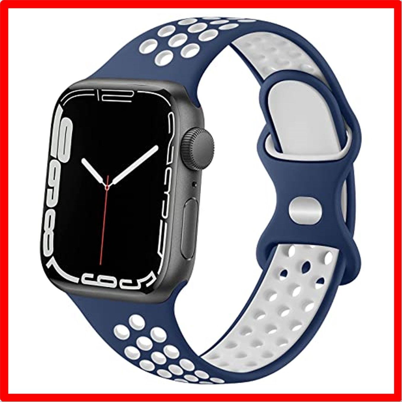 送料無料】ブルー/ホワイト_38mm/40mm/41mm コンパチブル Apple Watch