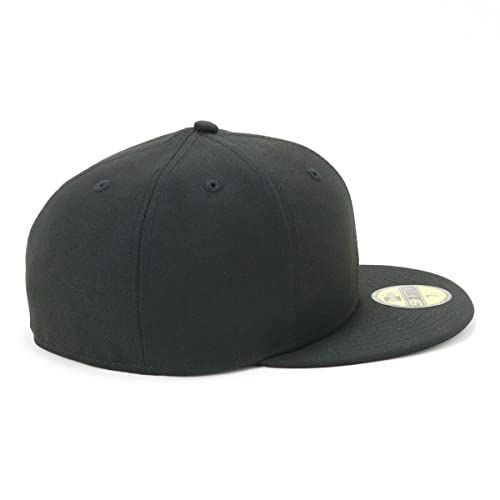 [ニューエラ] キャップ CAP 59FIFTY ベーシック 無地 ブラック/ブラック 7 5950 BASIC BLK BLK