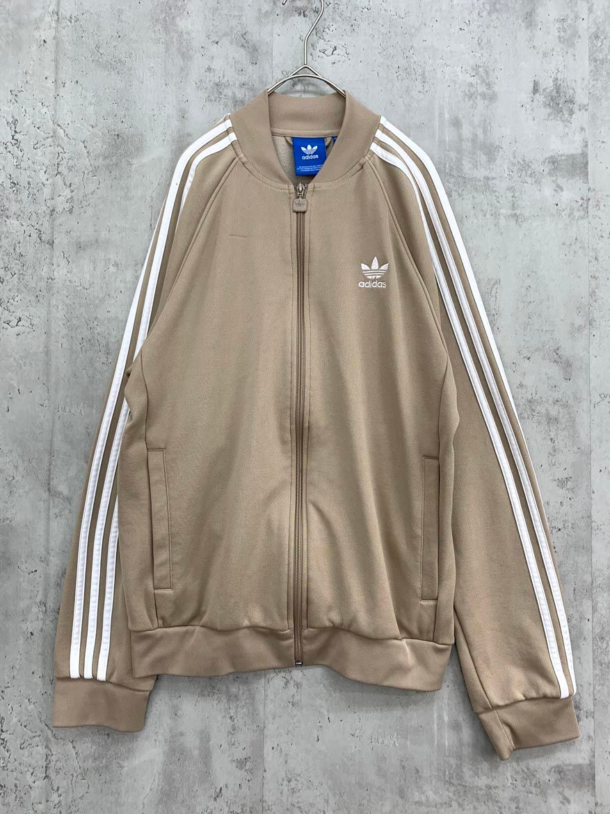 adidas アディダス ジャージ トラック ジャケット sizeM|ベージュ ◎メンズ