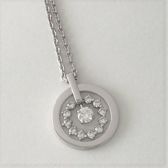 ≪値下げ≫SWAROVSKI スワロフスキー Further ネックレス ロジウム