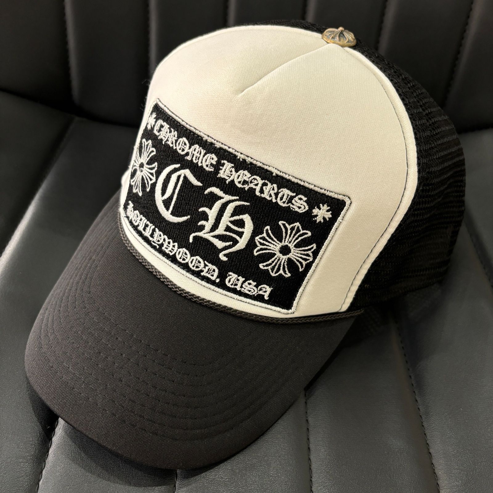 ΩNA3715 大人気! CHROME HEARTS クロムハーツ メッシュ キャップ 帽子