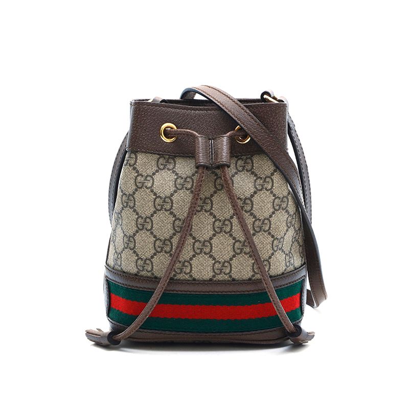 GUCCI　GGスプリーム 巾着 ハンドバッグ⭐︎ GUCCI グッチ ショルダーバッグ GGスプリーム シェリーライン