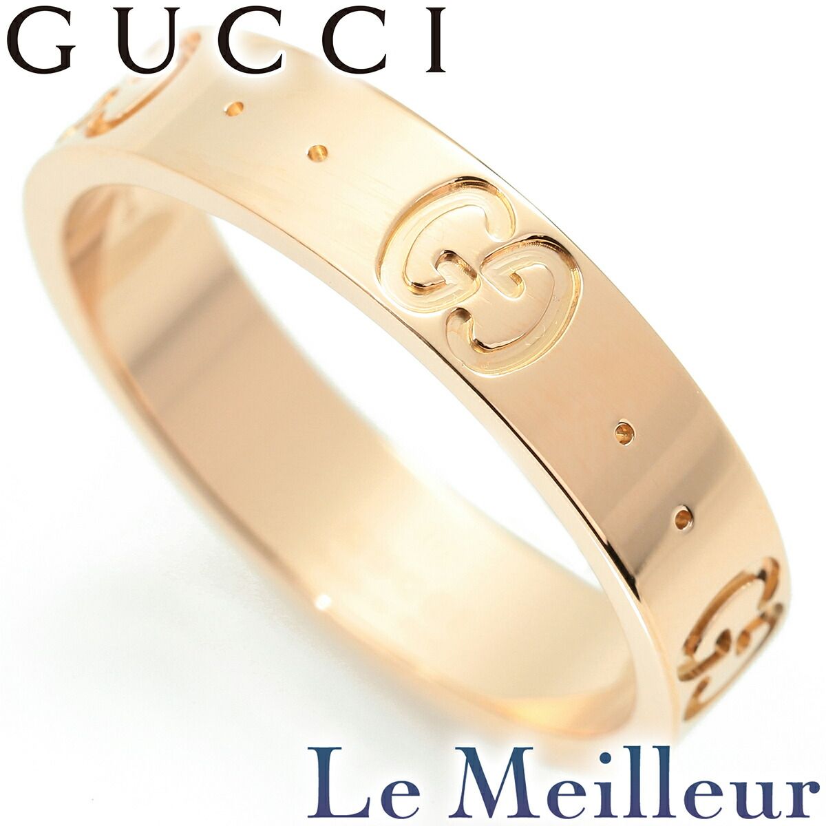 GUCCI グッチ アイコンリング 指輪 K18WG ホワイトゴールド 10号 【474