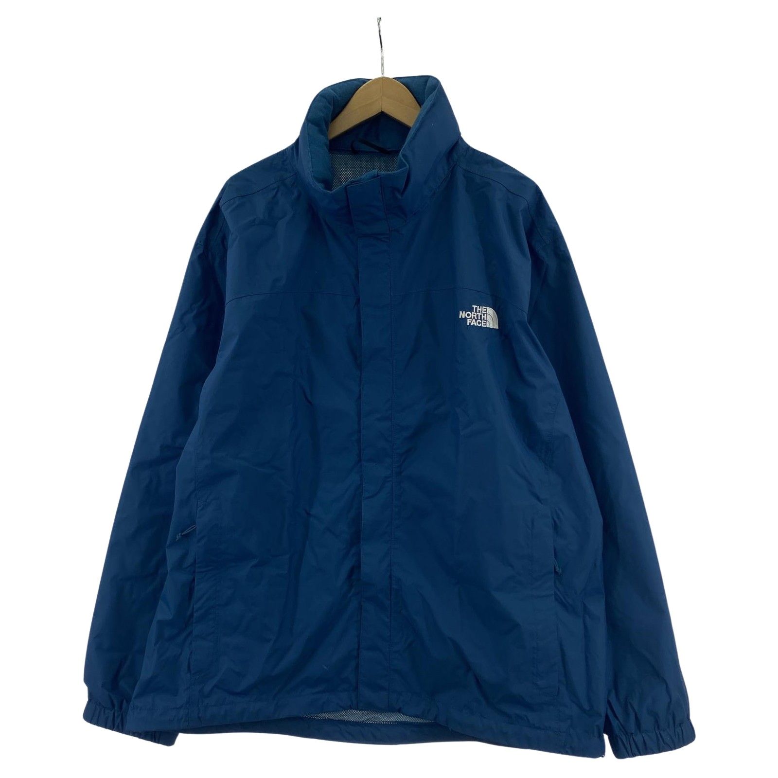 THE NORTH FACE ザ ノースフェイス ワンポイントロゴ刺繡 スタンド ナイロンジャケット sizeXL|ブルー