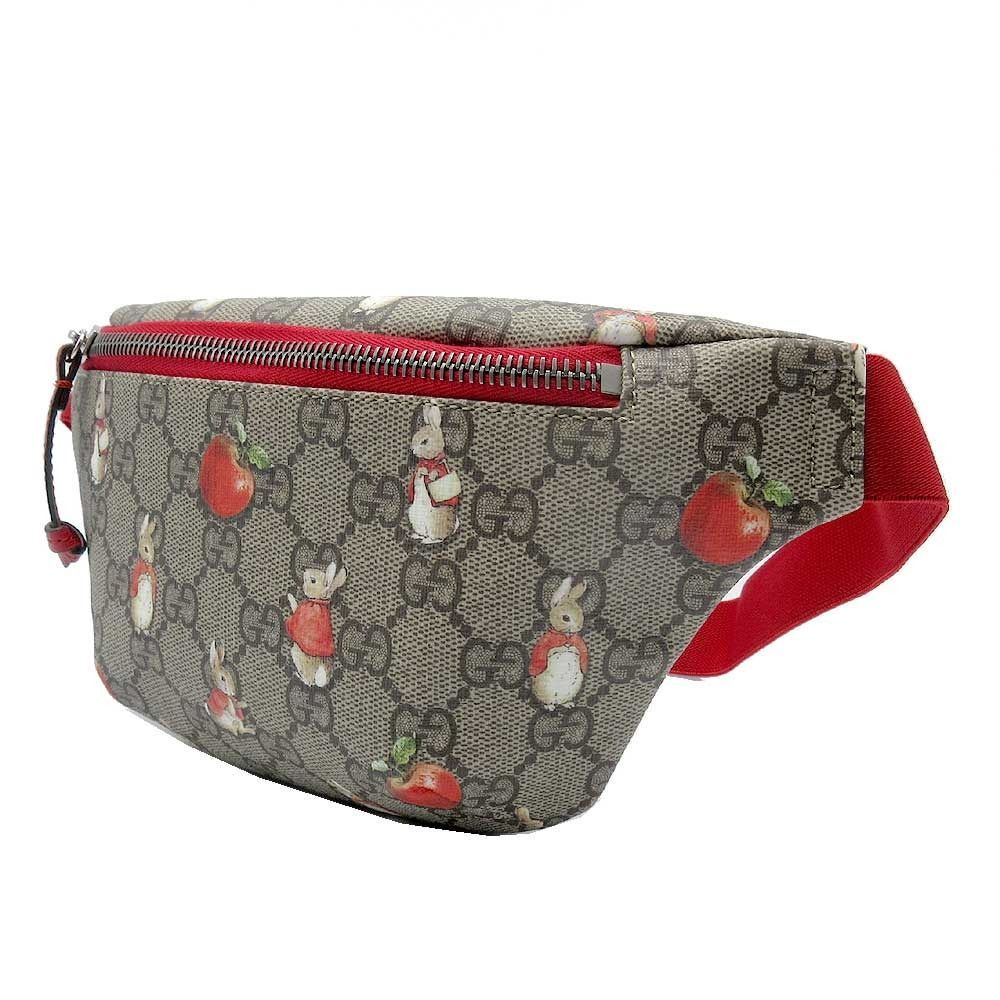 グッチ 502095 FACZL 8462 バッグ ショルダーバッグ GUCCI CHILDREN S PETER RABBIT X GUCCI COLLABORATION GGスプリーム ピーターラビットプリント ベルトバッグ ウエストポーチ キッズ
