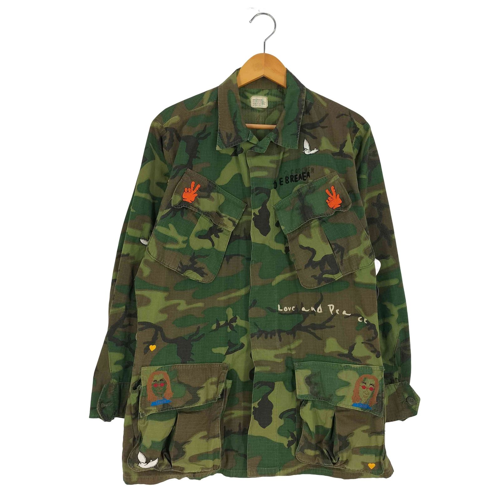 ユーズドフルギ 古着 J-B-J LOVE＆PEACE NEW YORK CITY ジャングルファティーグジャケット メンズ SMALL-REGULAR