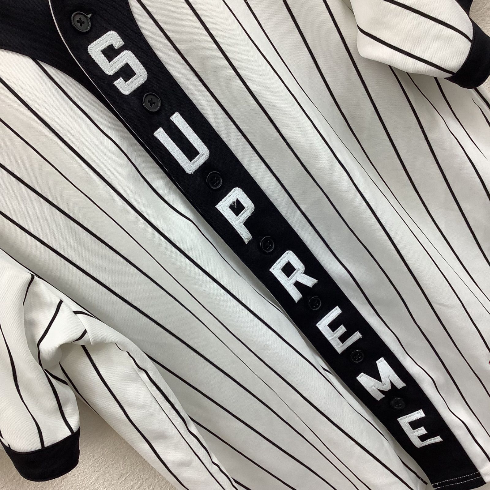 ✨美品✨Supreme シュプリーム ベースボールシャツ ストライプ