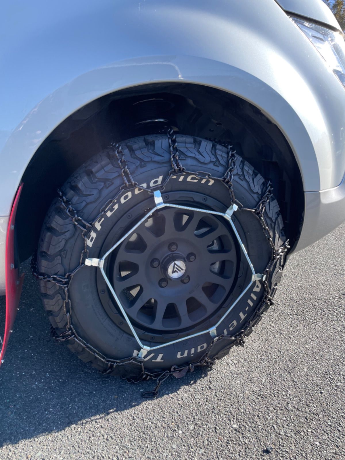 265|70R17オフロードタイヤ用タイヤチェーン バンド付き