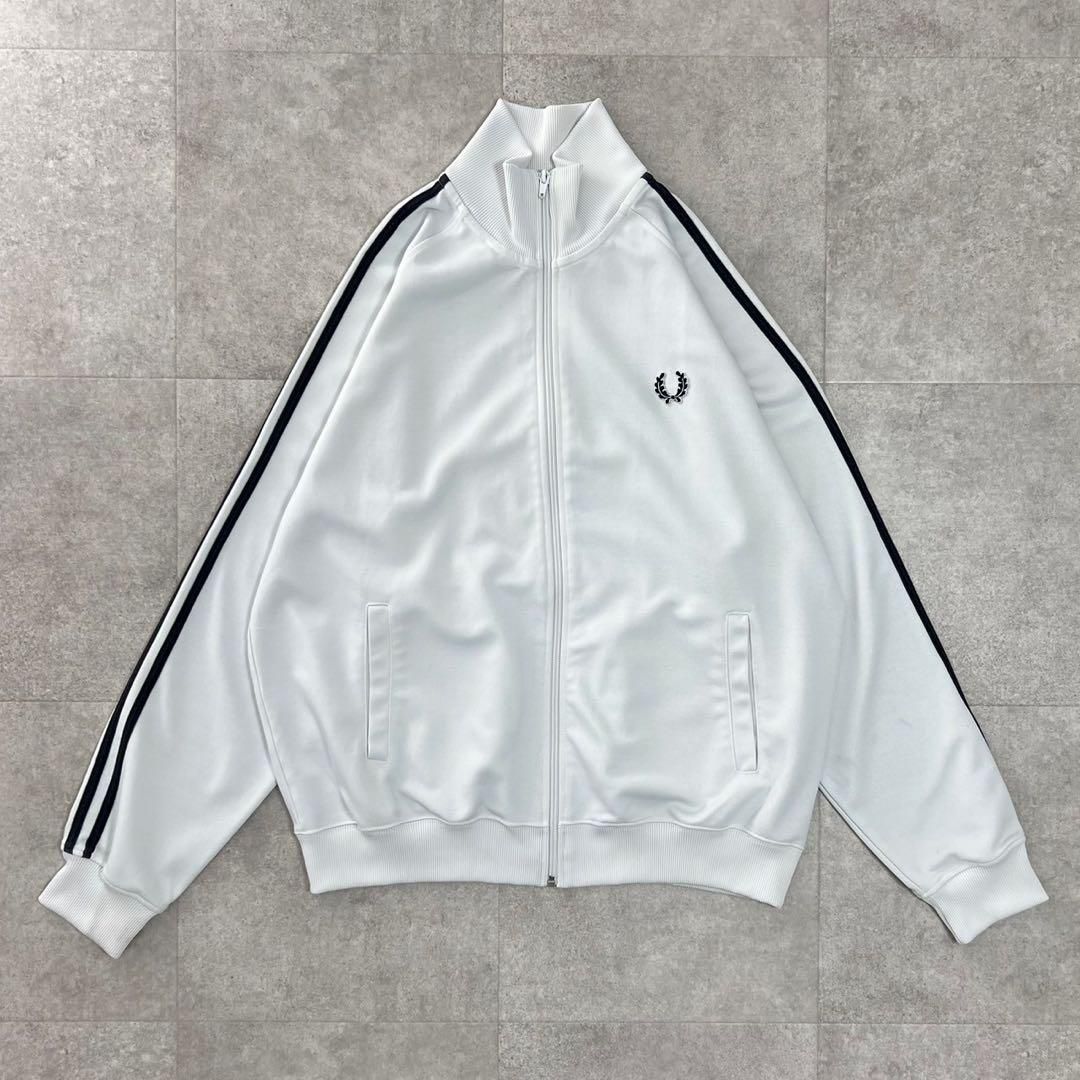定番のお歳暮＆冬ギフト フレッドペリー FRED PERRY トラックジャケット Y2K ジャージ 白 トップス