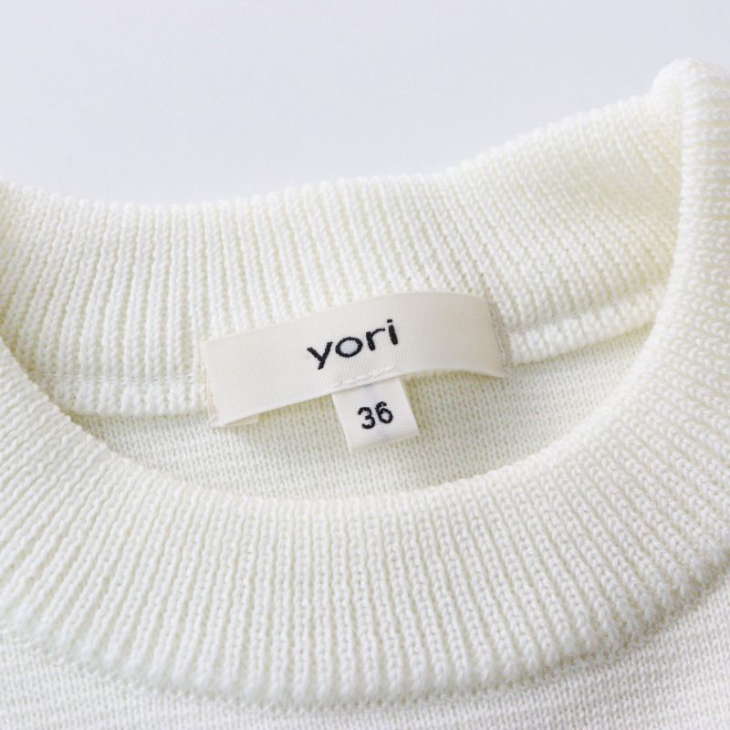 美品 2022AW ヨリ yori ウールパフスリーブニット 36/オフ