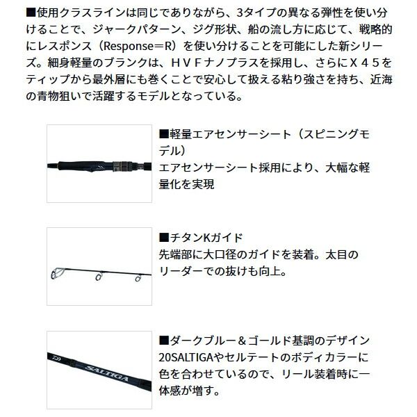 ≪'23年9月新商品！≫ ダイワ ソルティガ R J63B-3 LO 〔仕舞寸法