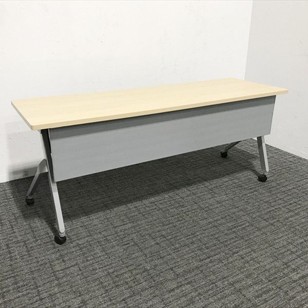 会議テーブル フラップ式 フラプター 幕板付 W1800 オカムラ プレーン