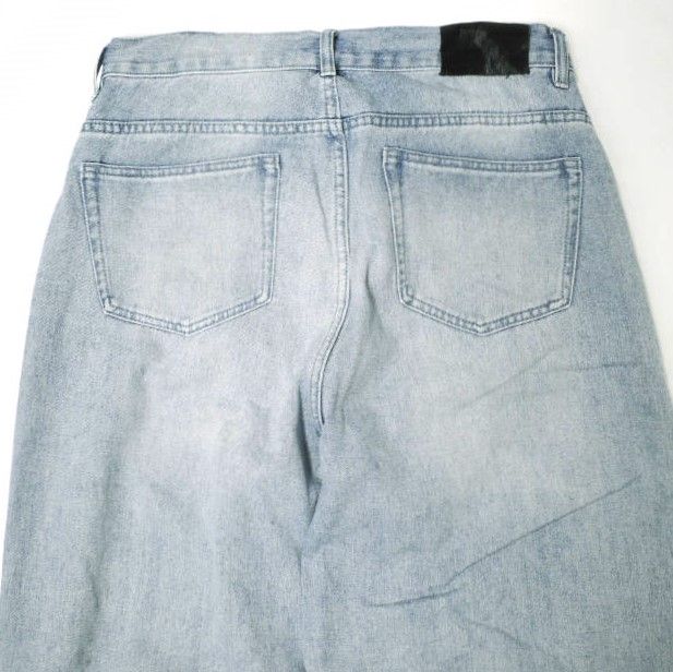LUSOR ルーソル DESTROY DENIM デストロイデニム UNSSSDK01-B L Indigo ワイド ジーンズ パンツ ジップフライ ボトムス【中古】【LUSOR】 LUSOR ジーンズ LUSOR（ルーソル）DESTROY DENIM デストロイデニム