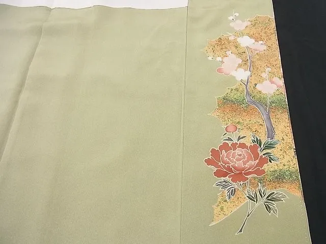 平和屋野田店□豪華色留袖友禅作家物駒刺繍流水鴛鴦枝梅花文金彩逸品n-pk5983|mercariメルカリ官方指定廠商|Bibian比比昂代買代購