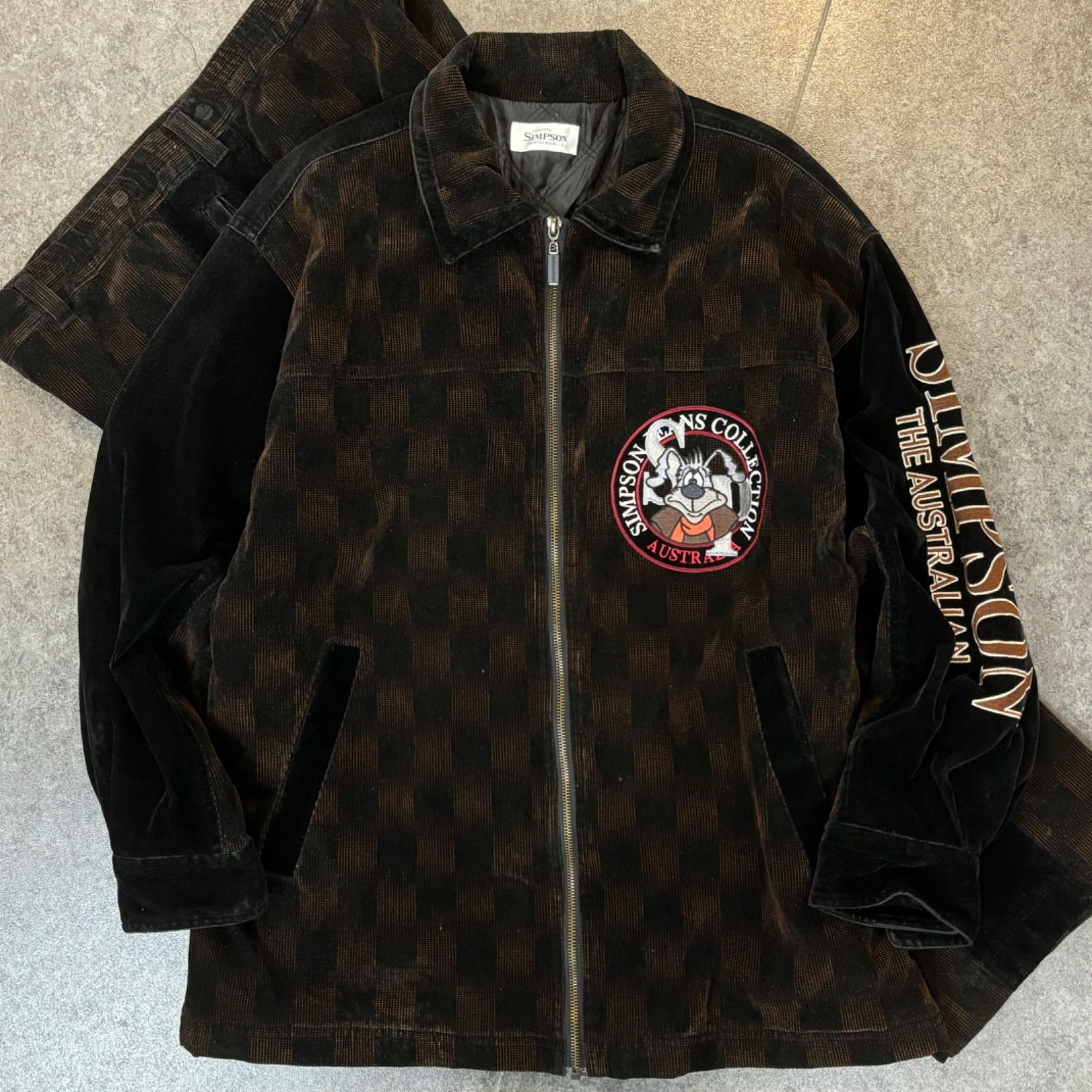 00s Y2K archive SIMPSON JEANS COLLECTION AUSTRALIA Corduroy SetUp 
