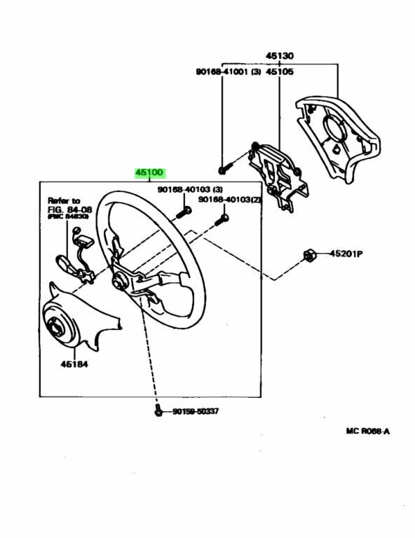 ●未使用 TOYOTA トヨタ AE101 CE10#,EE10# カローラ 純正 ステアリング ホイール ASSY 1991/06-2002/06