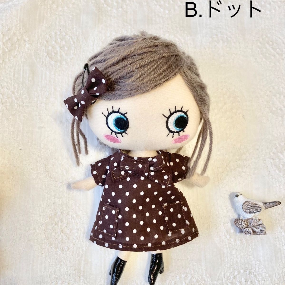 イルメールの服 ドットくすみピンク ハッピードールの服 イーマリー