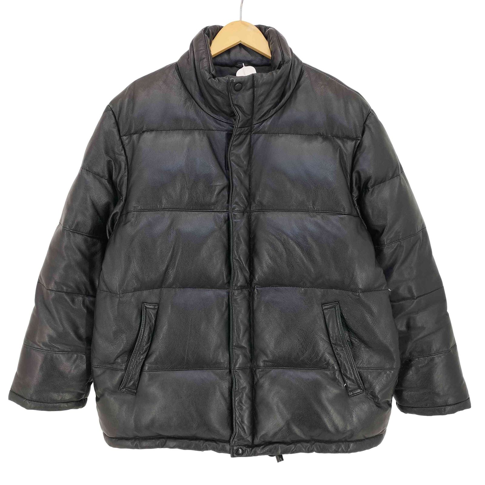 アヴィレックス AVIREX M 黒 ラムレザー ダウンジャケット ファー付き