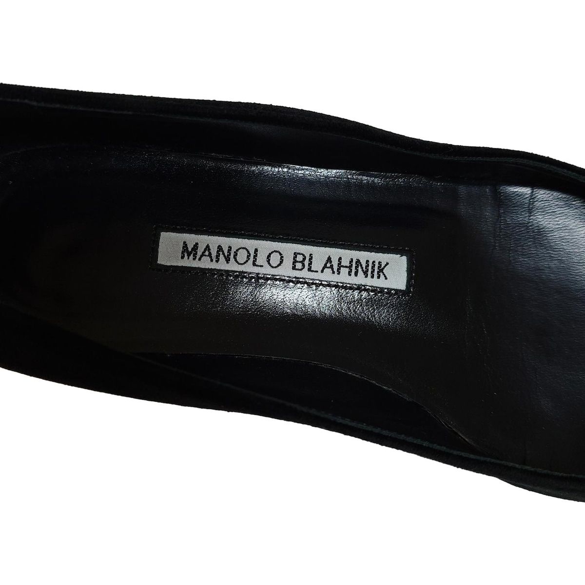 MANOLO BLAHNIK(マノロブラニク) フラットシューズ 34 レディース - 黒  