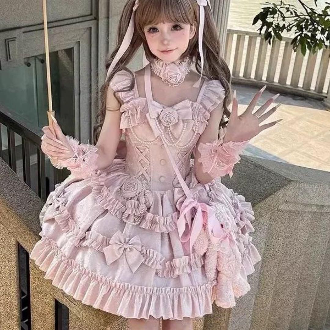 ババルヤ ロリータスカート jskドレスワンピース 優雅 お姫様 ゴスロリドレス ババルヤ ロリータスカート jskドレスワンピース 優雅 お姫様