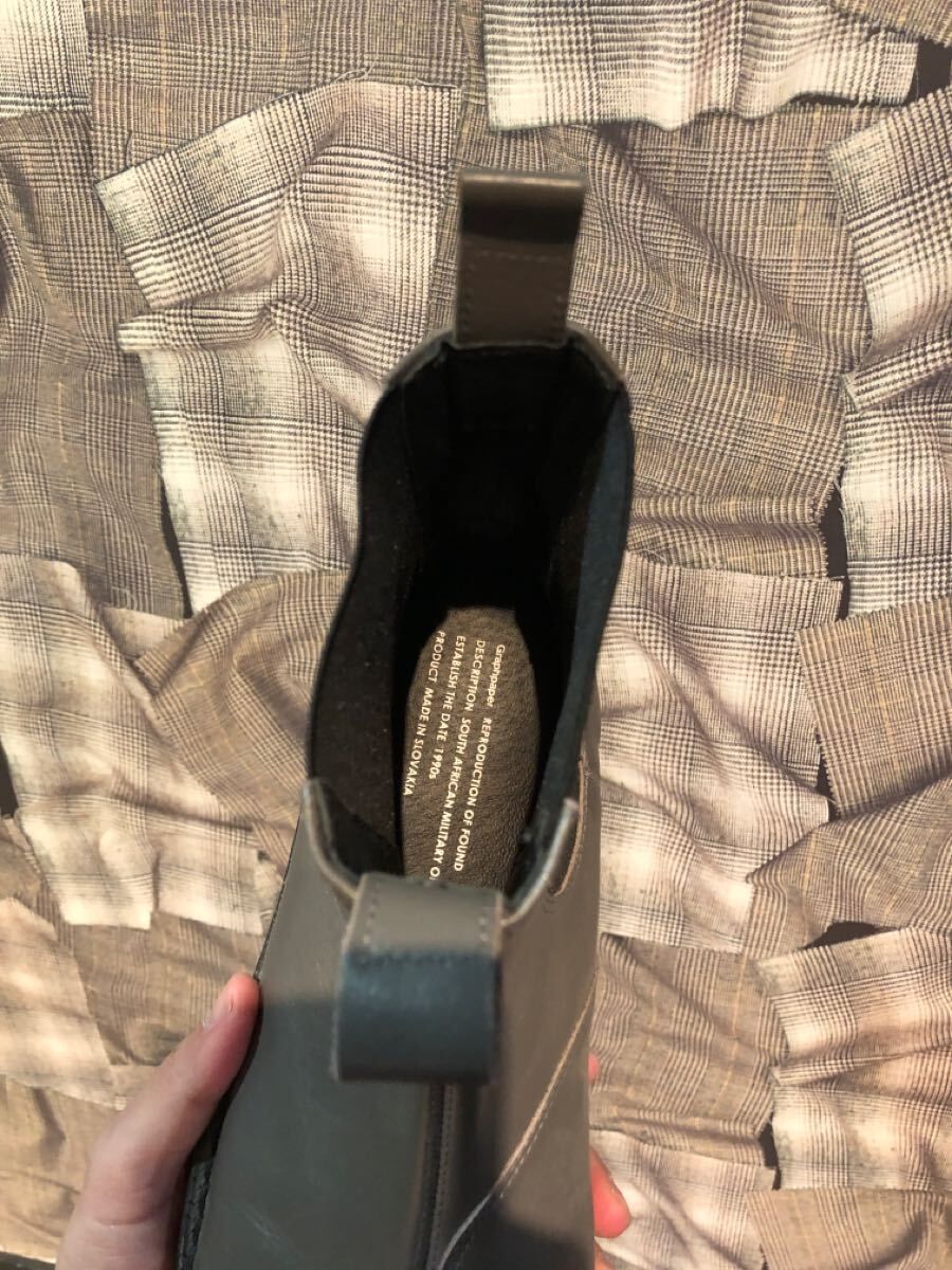  福岡 Graphpaper OF FOUND グラフペーパー リプロダクションオブファウンド チェルシーブーツ 43 グレー FK サイドゴアブーツ ブーツ 革靴