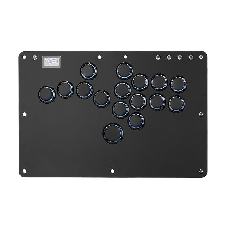 アーケードゲーム用レバーレスコントローラR16： Haute42u0026Cosmoxgaming レトロリムシリーズ 薄型＆小指ボタン(20.6mm) 16キー クリスタル薄型スイッチ PC/Switch/PlayStation用カスタムRGBコントローラー