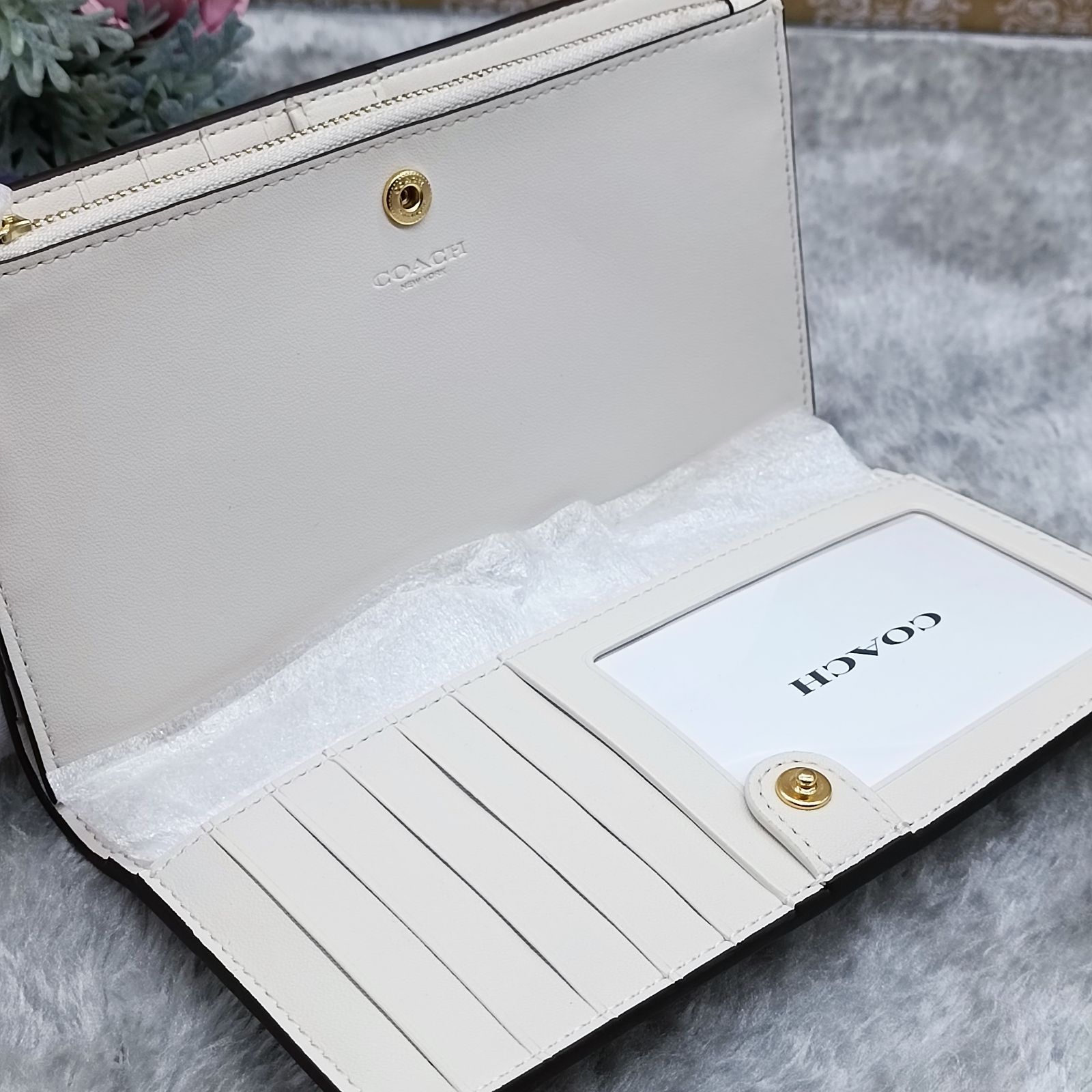 COACH 》 ☆未使用☆ コーチ シグネチャースリムウォレット 長財布 