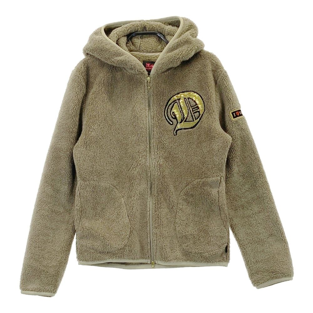 サイズ 3 DANCE WITH DRAGON ダンスウィズドラゴン ボア ジップジパーカー カーキ系 240101486767 ゴルフウェア レディース ストスト