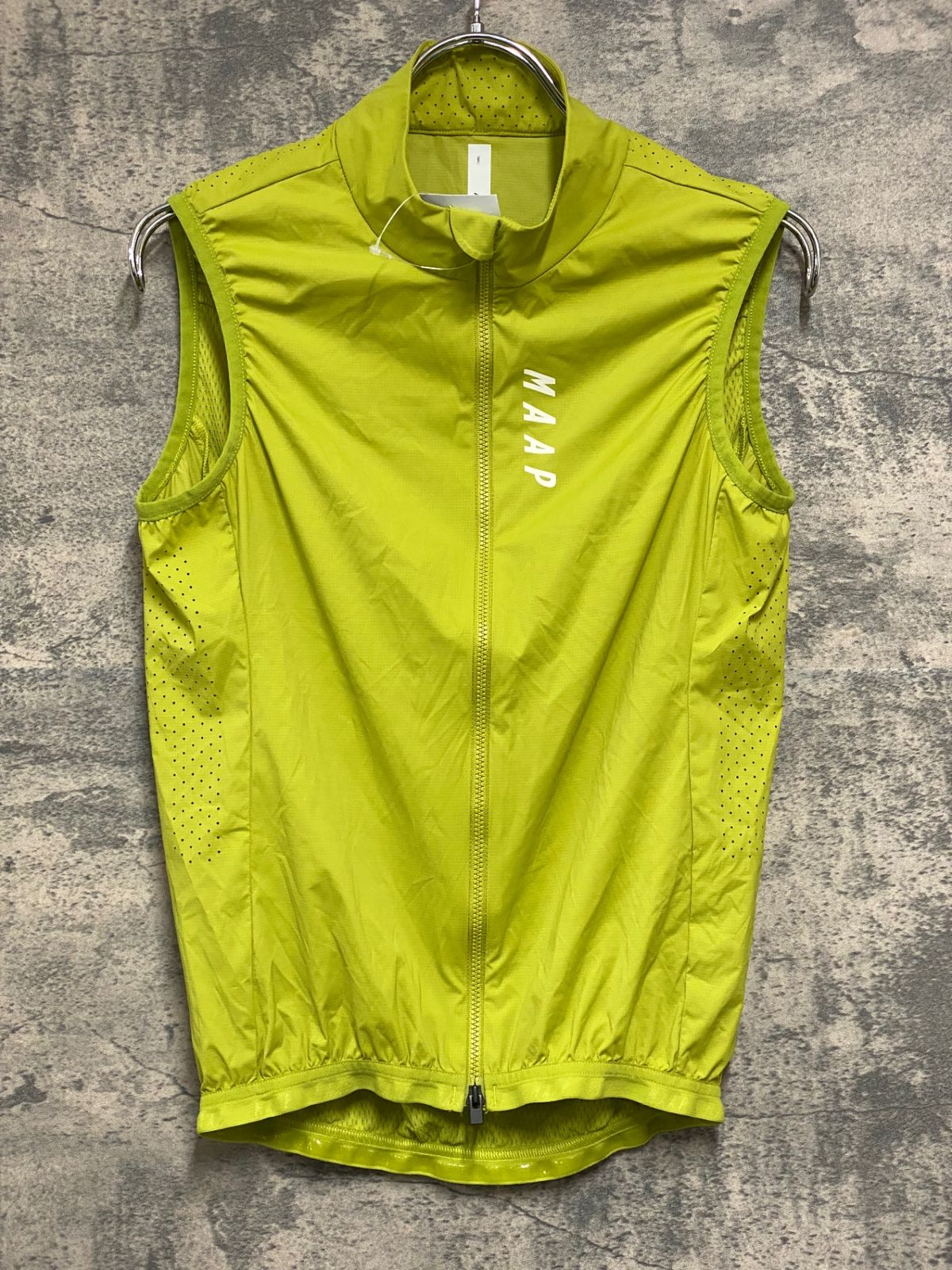 JM433 マープ MAAP ジレ サイクルベスト 黄緑 S