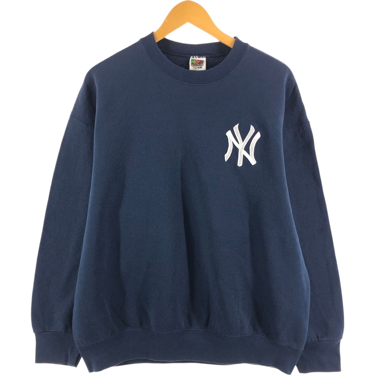 古着 90年代 フルーツオブザルーム FRUIT OF THE LOOM MLB NEW YORK YANKEES ニューヨークヤンキース プリントスウェットシャツ/eaa510741